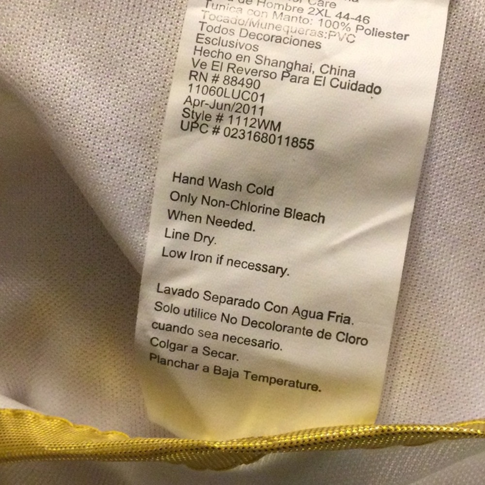 Men’s Caesar costume size 2X - Picture 8 of 8